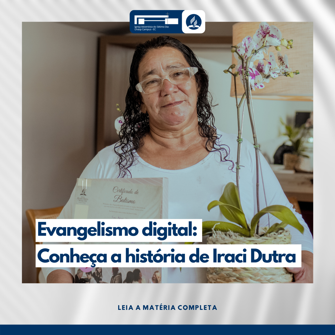 Dona Iraci se batiza após conhecer verdades da bíblia pela Rede Novo Tempo e cultos da Igreja Unasp